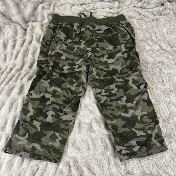Woman Within Capri Pants Women's 22W Camo Cargo Cropped Lightweight Drawstring - Picture 1 of 9